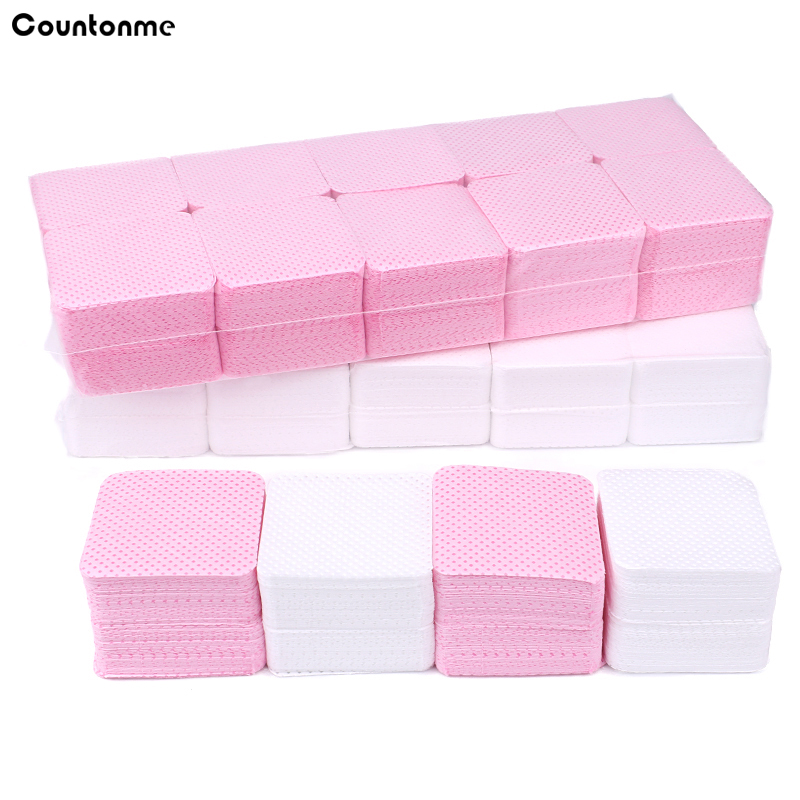 Nail Art Pink - 1000 Stücke Baumwolle Nagellackentferner Serviettentücher Fusselfreie