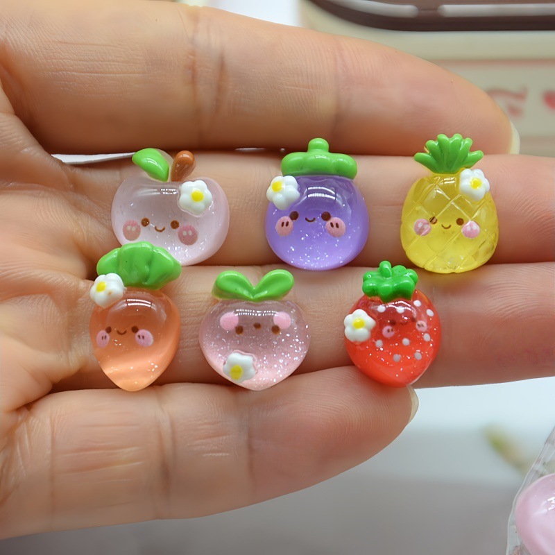 Nail Art Strawberry - 50 Stück Mini-Nagelanhänger für Obst und