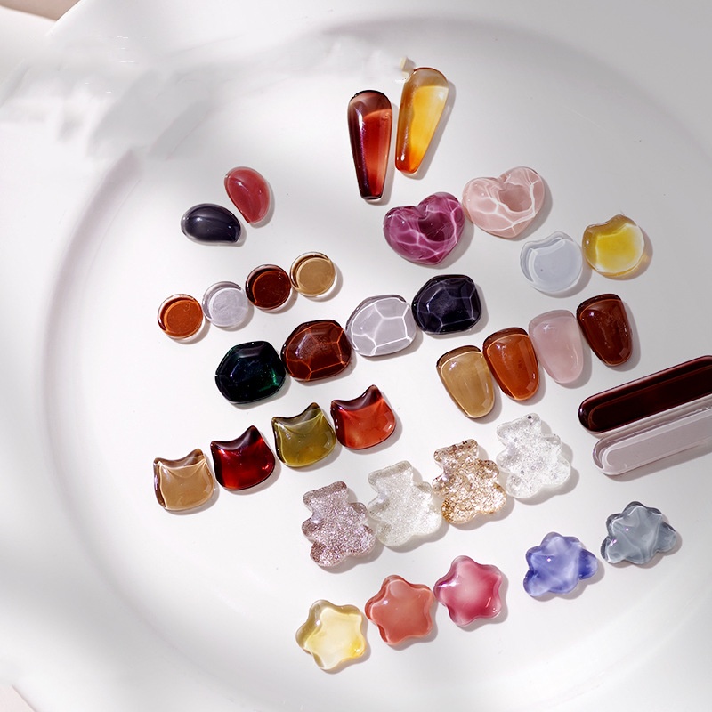 Nail Art Viral - 40Pcs Transparent Glas Nail art Display