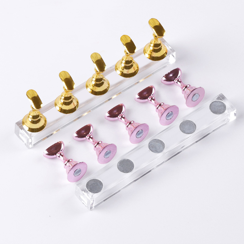 Nail Art Viral - 5/30 teile/satz Magnetische Nagel Halter Falsche