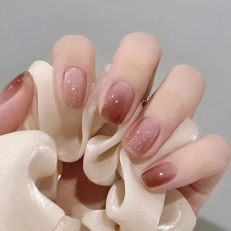 Nail Art Pink - 24 stücke leuchtend rosa Farbverlauf gefälschte