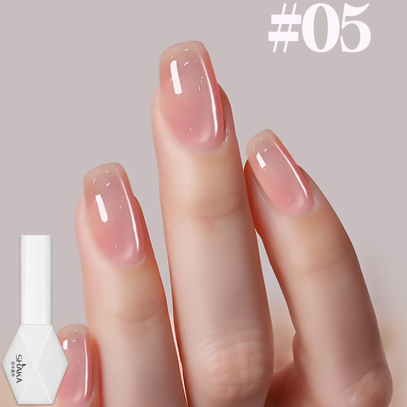 Nail Art Pink Cat Eye - SHAKA 1-12 Stück Sommer-Trend Eistransparenter Wassermelonen-Rosa