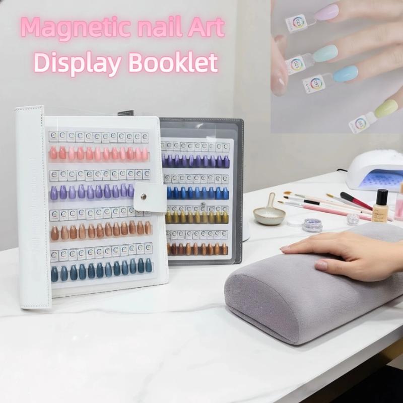 Nail Art Viral - 48/96/144/192 Farben Magnetische Spitzen Nagelkunst-Farbmusterbuch Maniküre-Farbtest-Aufbewahrungsbuch