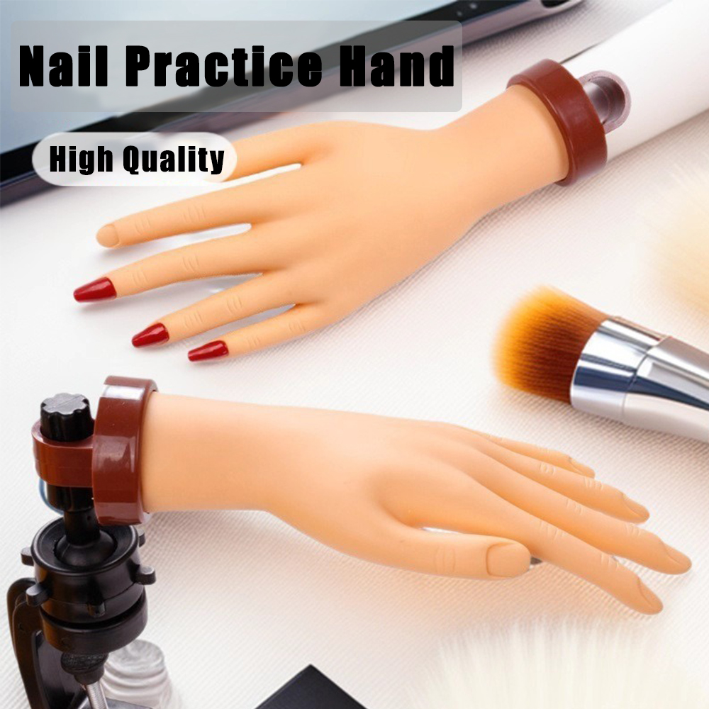 Nail Art Fake Nails - Flexible Silikon-Nagel-Übungs-Hand-Kunstnägel für die Präsentation von