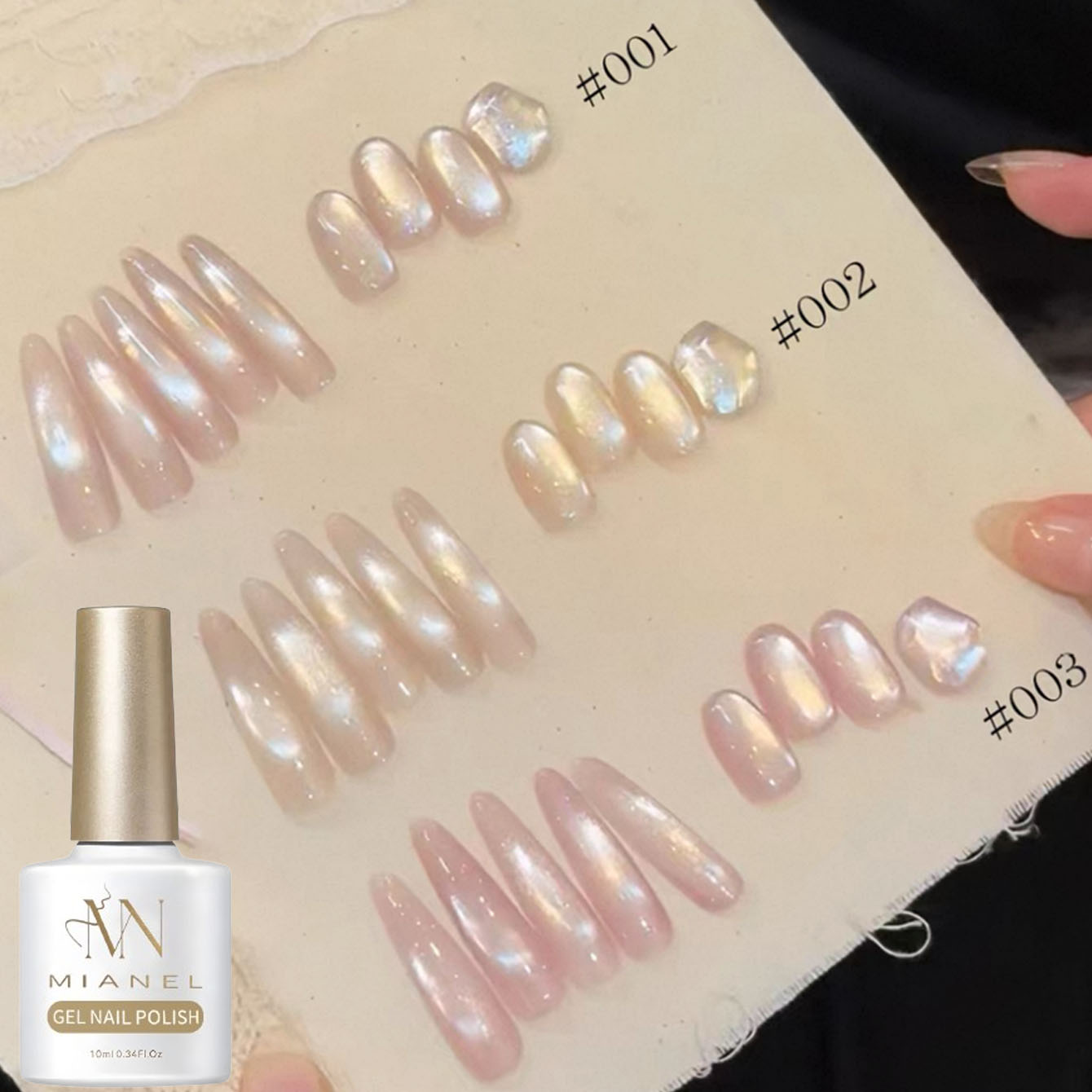 Nail Art Pink Cat Eye - 10ML 1-3 Stück Schneeweiß 2026 Neuer