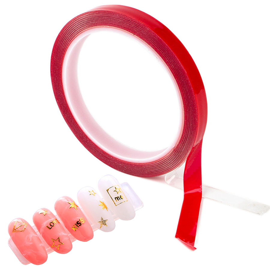 Nail Art Viral - Nagelspitzen, doppelseitiges Klebeband, transparente, wasserfeste, abnehmbare