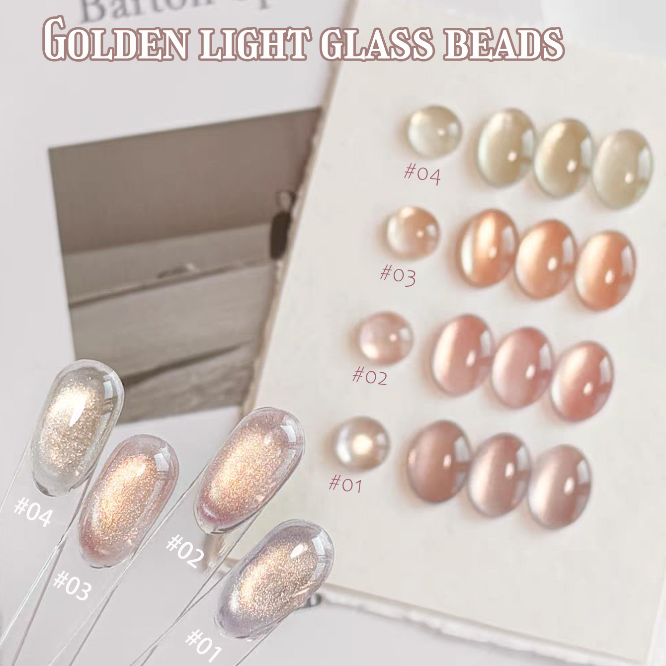 Nail Art Pink Cat Eye - 1 Stück TC Rosa Goldener Augengel-Nagellack,