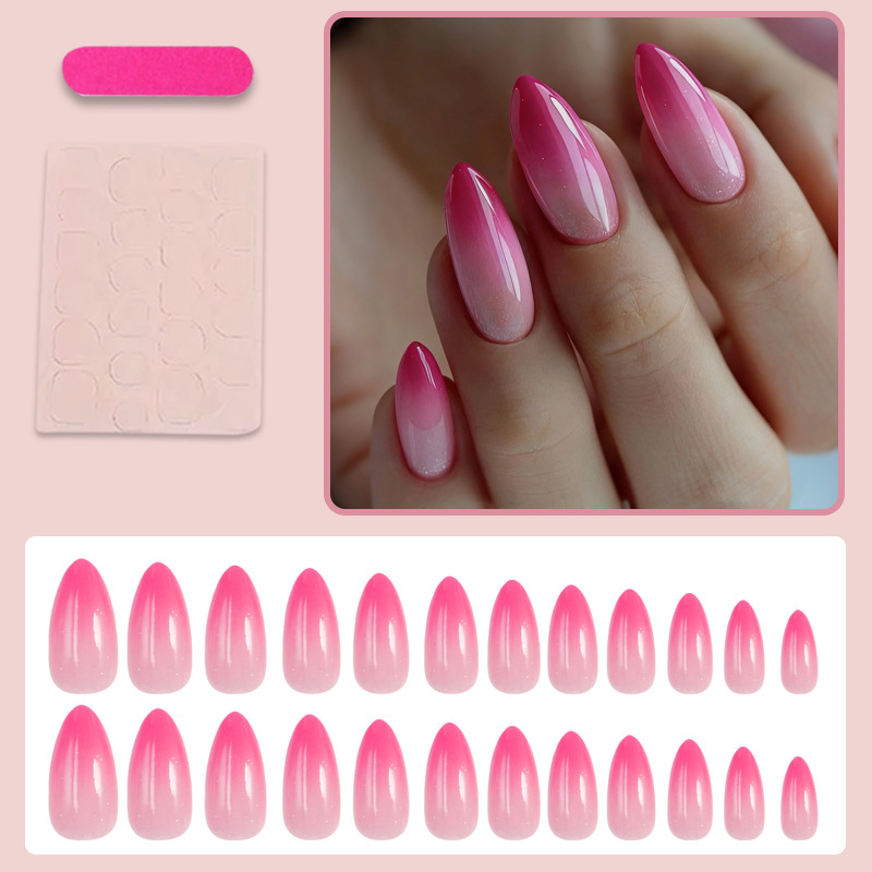 24 Stück mandelförmige Textur- – Nail Art Pink Bewertung und Preis