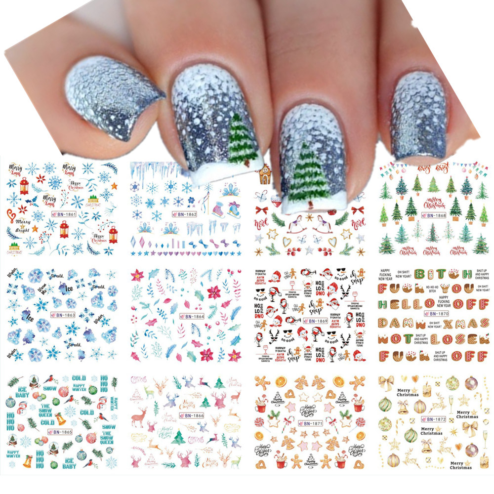 12 Muster Weihnachten Nagel Wa – Nail Art Xmas Tree Bewertung und Preis