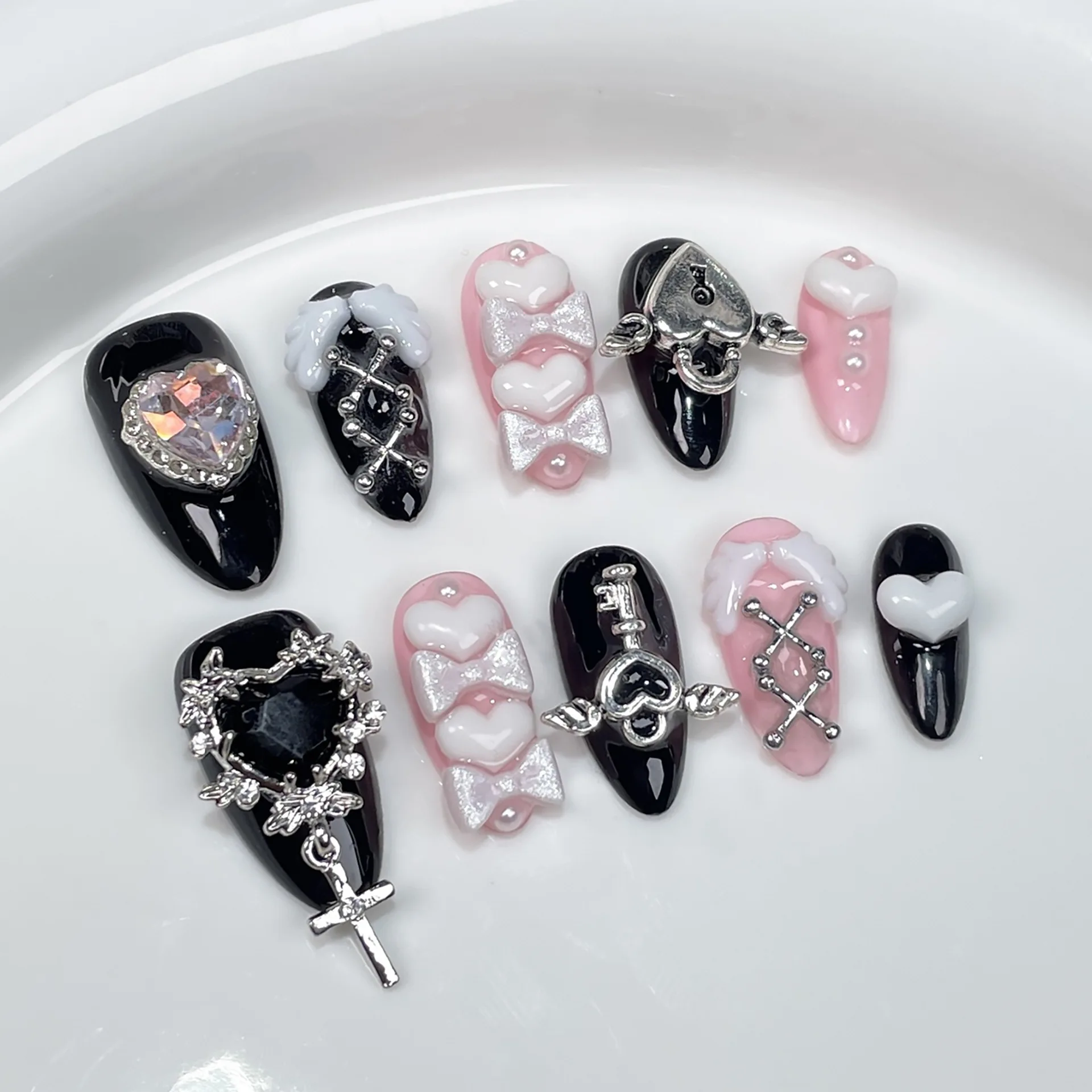 10 Stück Hot Cool Press On Nai – Nail Art Pink Bewertung und Preis