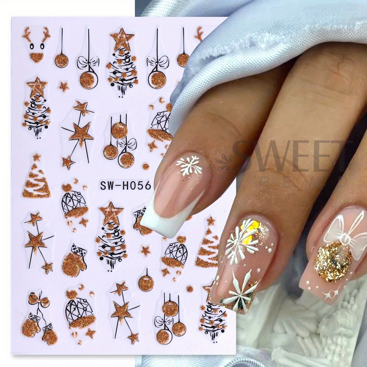 2 Stück wunderschöne glitzernd – Nail Art Xmas Tree Bewertung und Preis