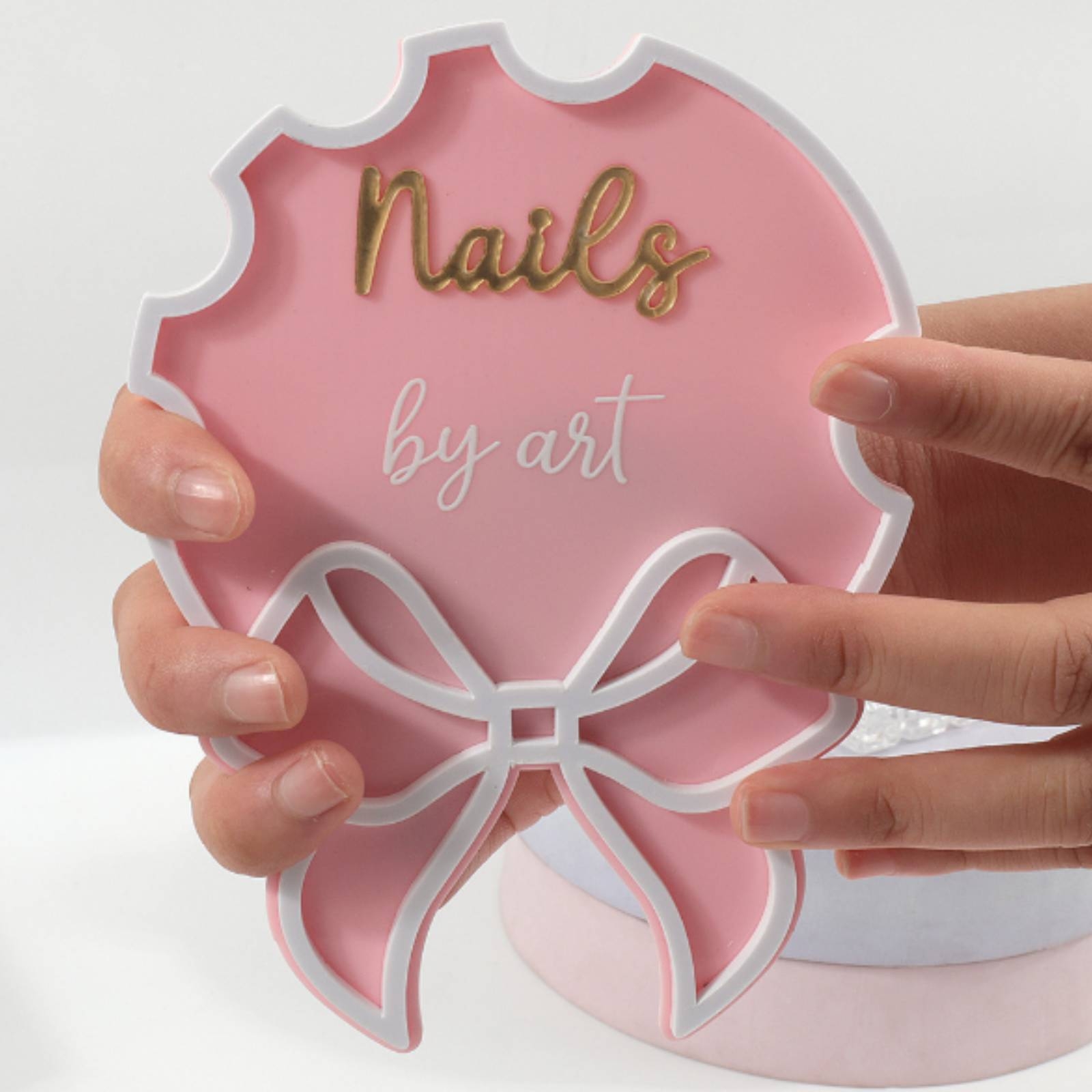 Nail-Art-Schild mit rosa Schle – Nail Art Pink Bewertung und Preis