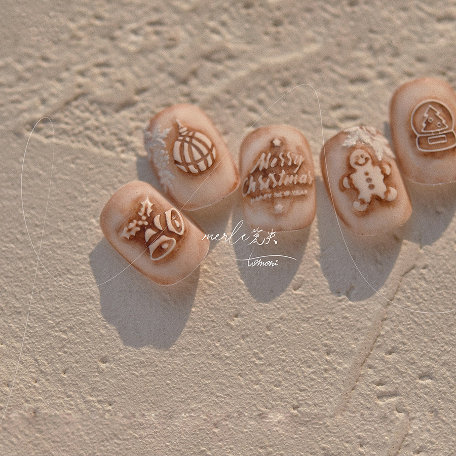 5d Relief reinweiß frohe Weihn – Nail Art Xmas Tree Bewertung und Preis