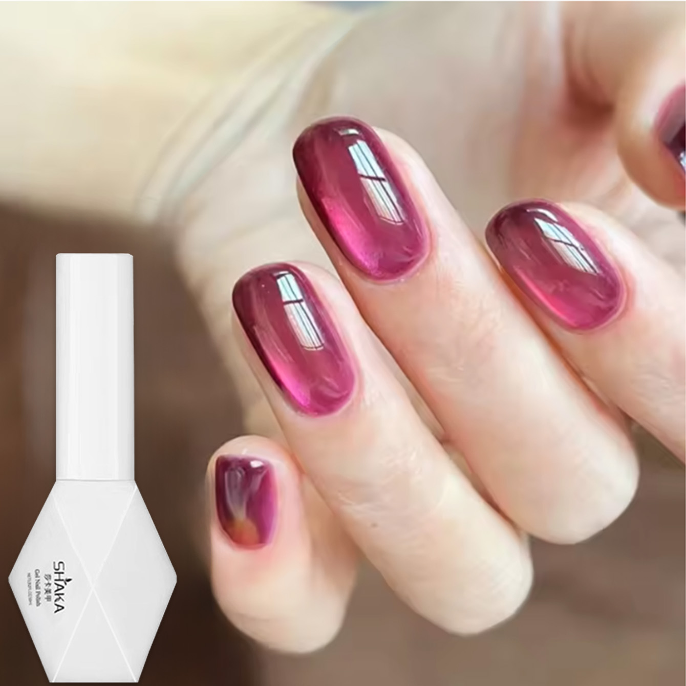 SHAKA 1 Stück Rosenrot Pink Ka – Nail Art Pink Cat Eye Bewertung und Preis