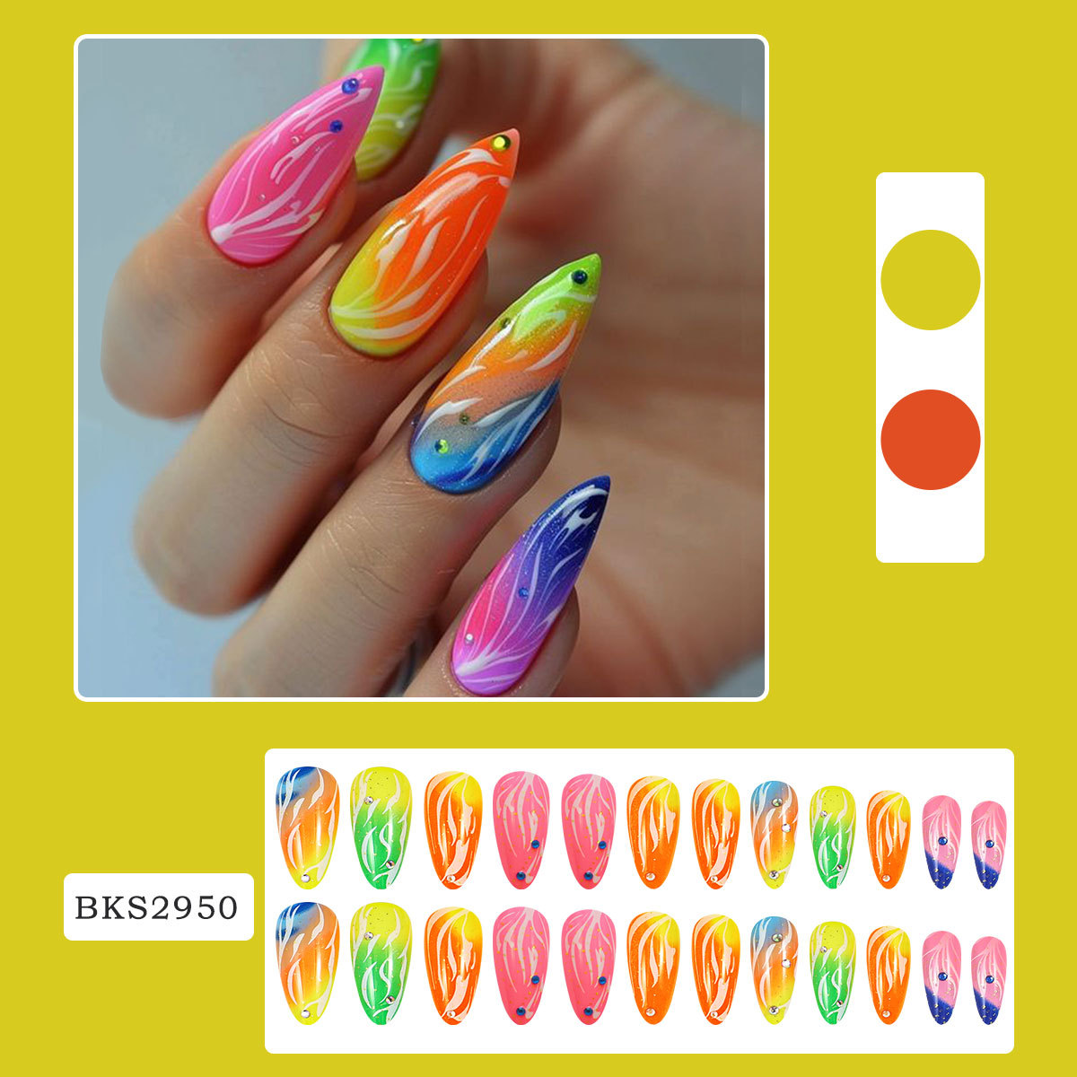 Drücken Sie auf Nägel lange St – Nail Art Pink Bewertung und Preis