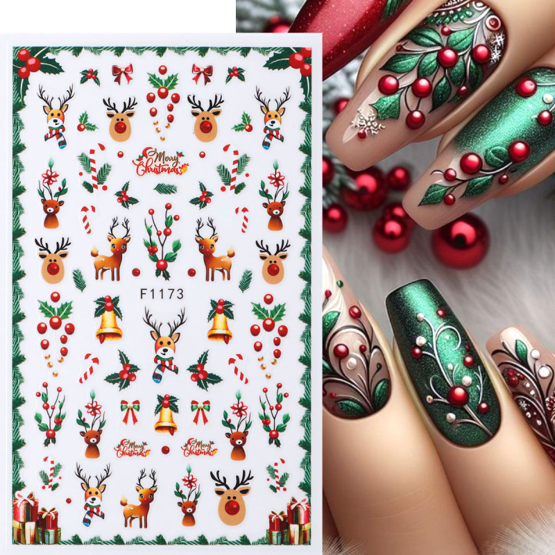 2 Stück festliche Weihnachts-N – Nail Art Xmas Tree Bewertung und Preis