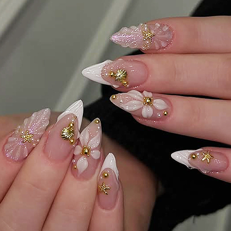 24 Stück Fertige Mandel-Press- – Nail Art Pink Bewertung und Preis