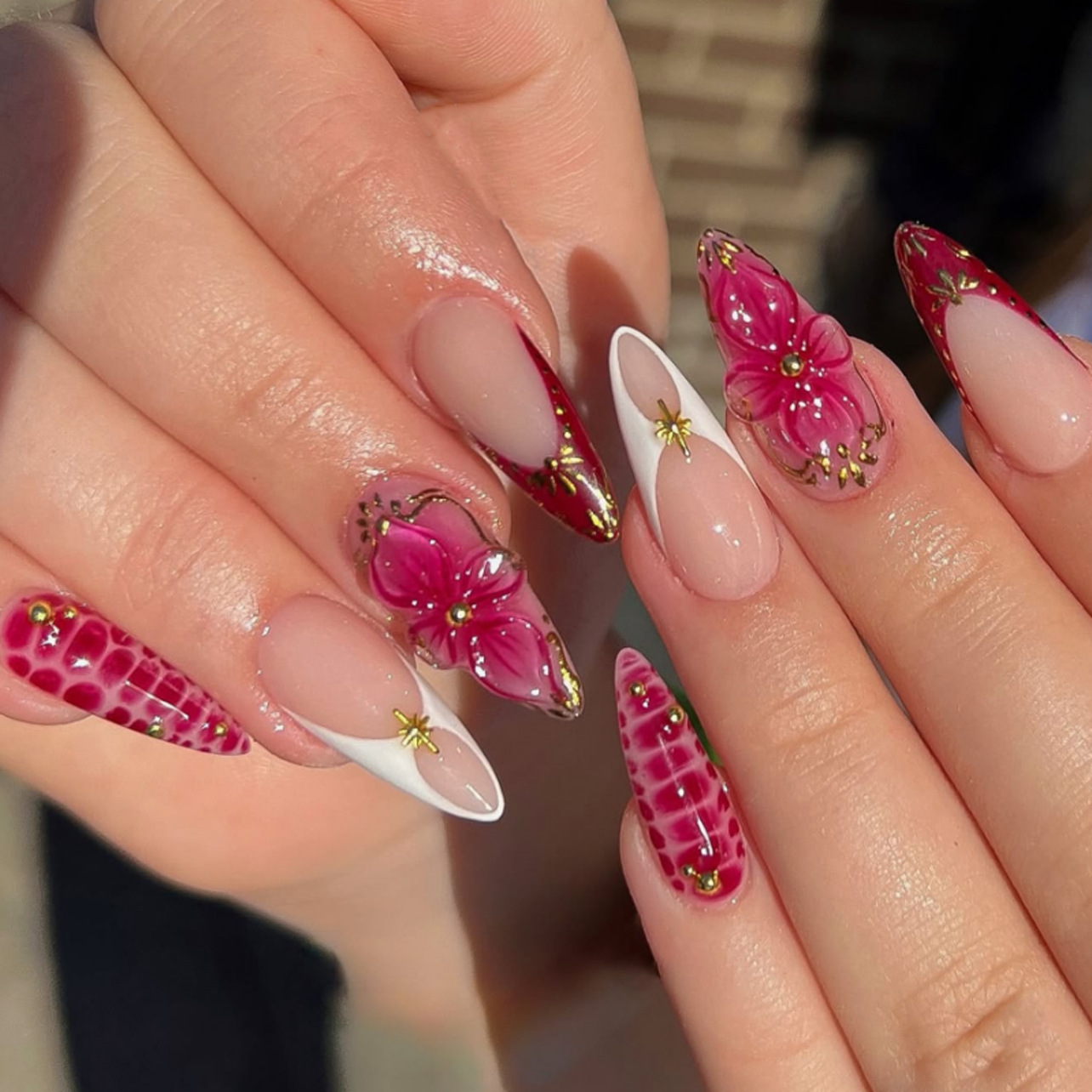 24 Stück Fertige Mandel-Press- – Nail Art Pink Bewertung und Preis