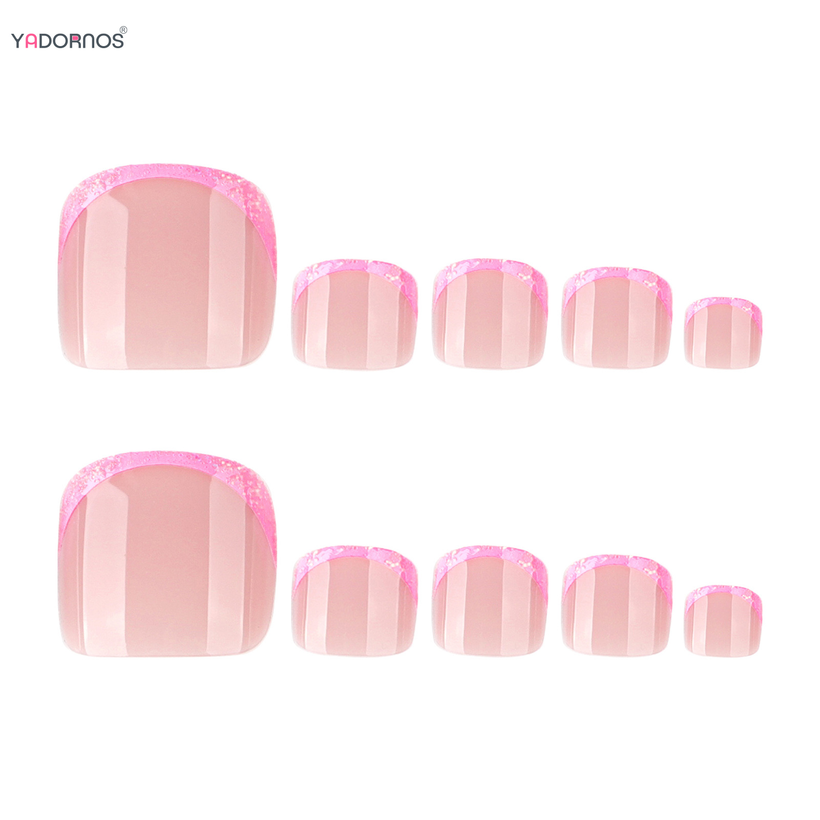 Rosa französische Tipps, künst – Nail Art Fake Nails Bewertung und Preis