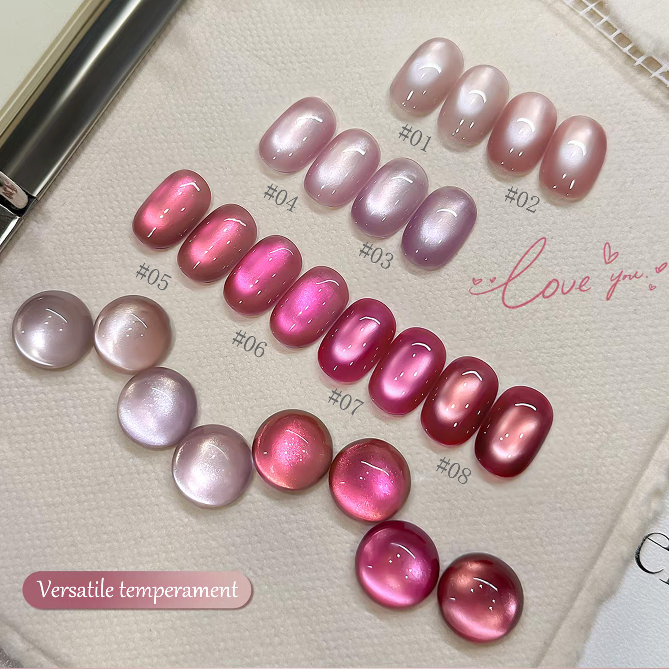 1 Stück TC 2026 Sommer Beliebt – Nail Art Pink Cat Eye Bewertung und Preis