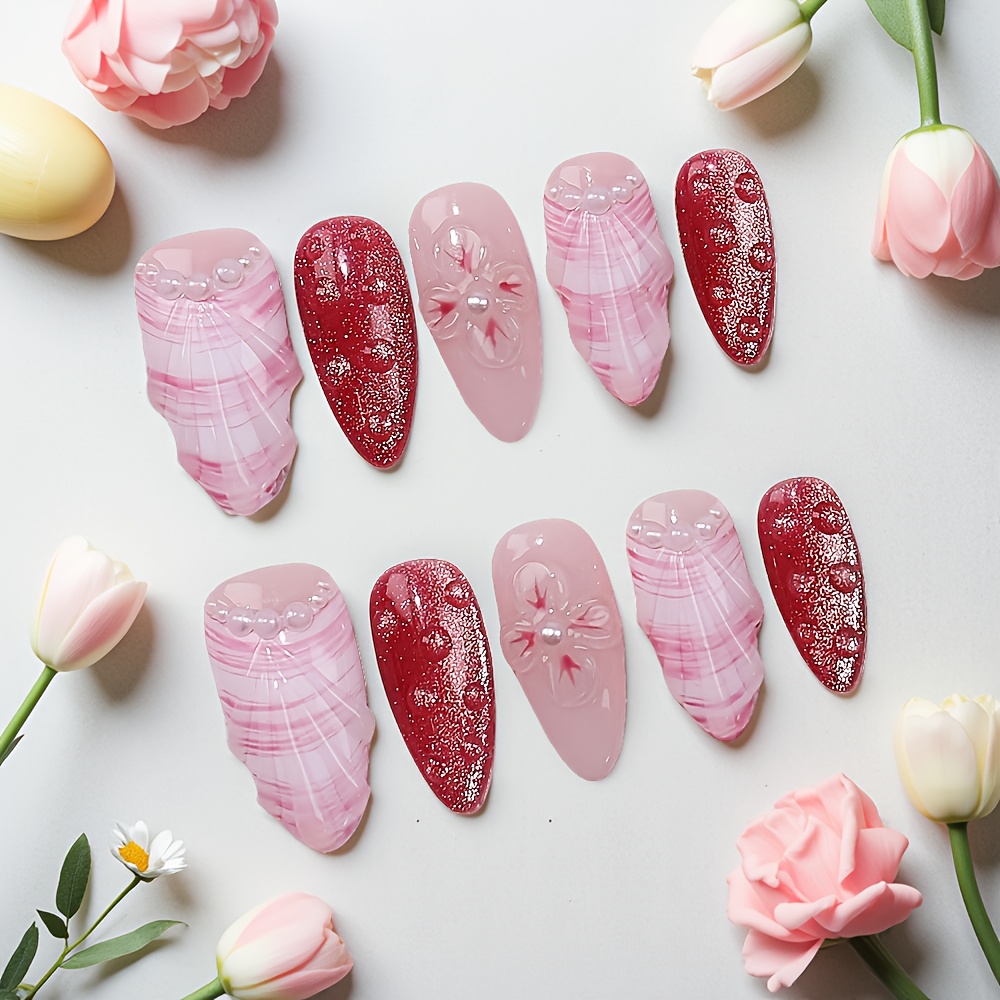 10 Stück Mittellange Mandel-Ha – Nail Art Pink Bewertung und Preis