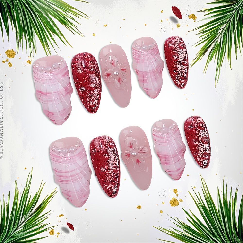 10 Stück Mittellange Mandel-Ha – Nail Art Pink Bewertung und Preis