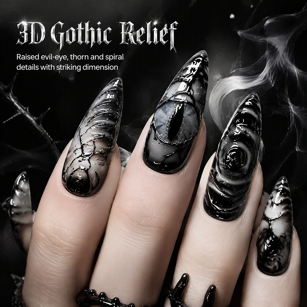 Stiletto Gothic Press-On-Nägel – Nail Art Fake Nails Bewertung und Preis