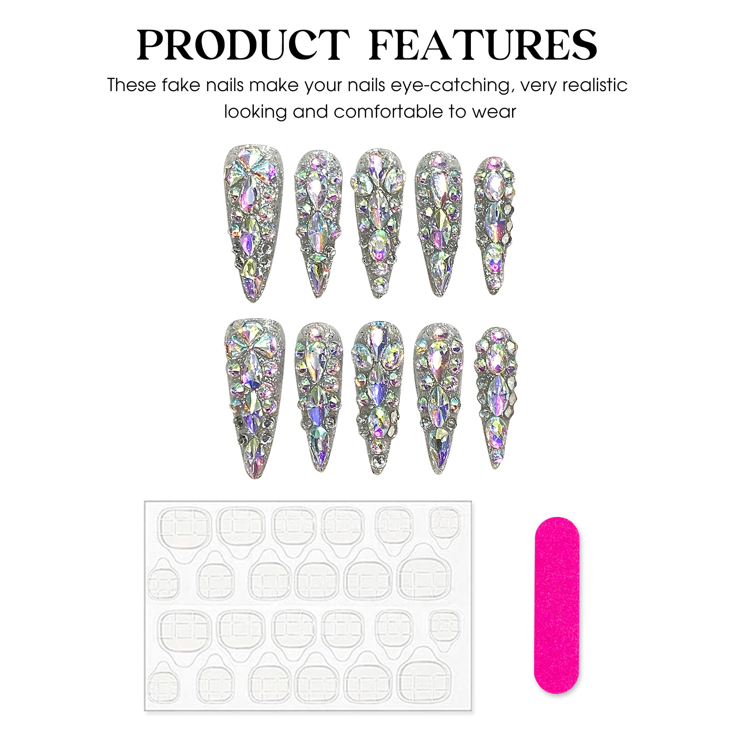 10 Stück handgemachte Nägel zu – Nail Art Fake Nails Bewertung und Preis