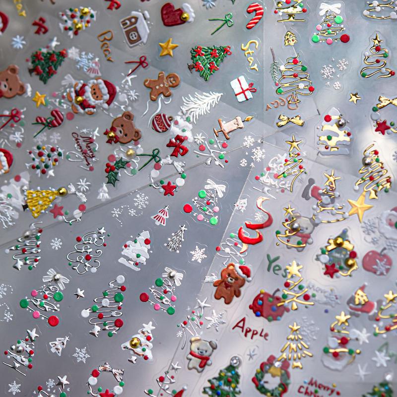 3D-Weihnachts-Nagelkunst-Aufkl – Nail Art Xmas Tree Bewertung und Preis