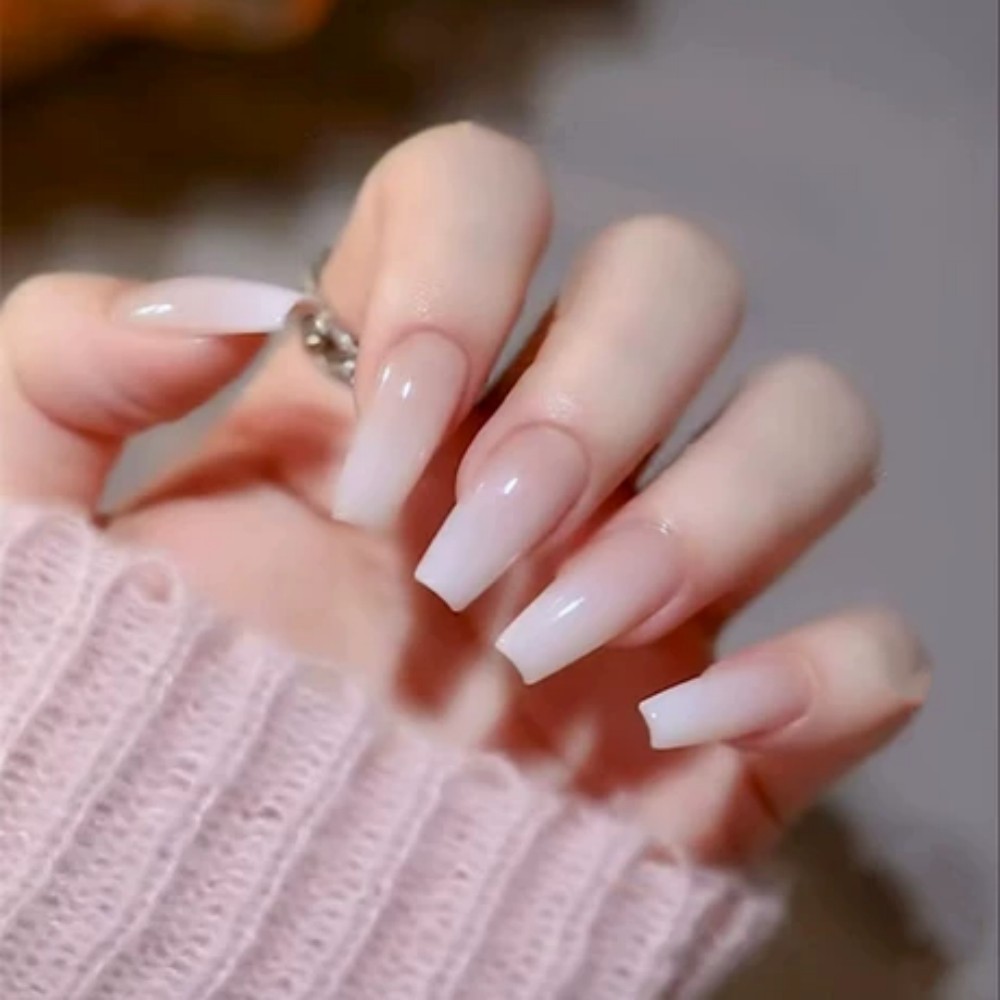 24 Stück/Box Lange Sargförmige – Nail Art Pink Bewertung und Preis