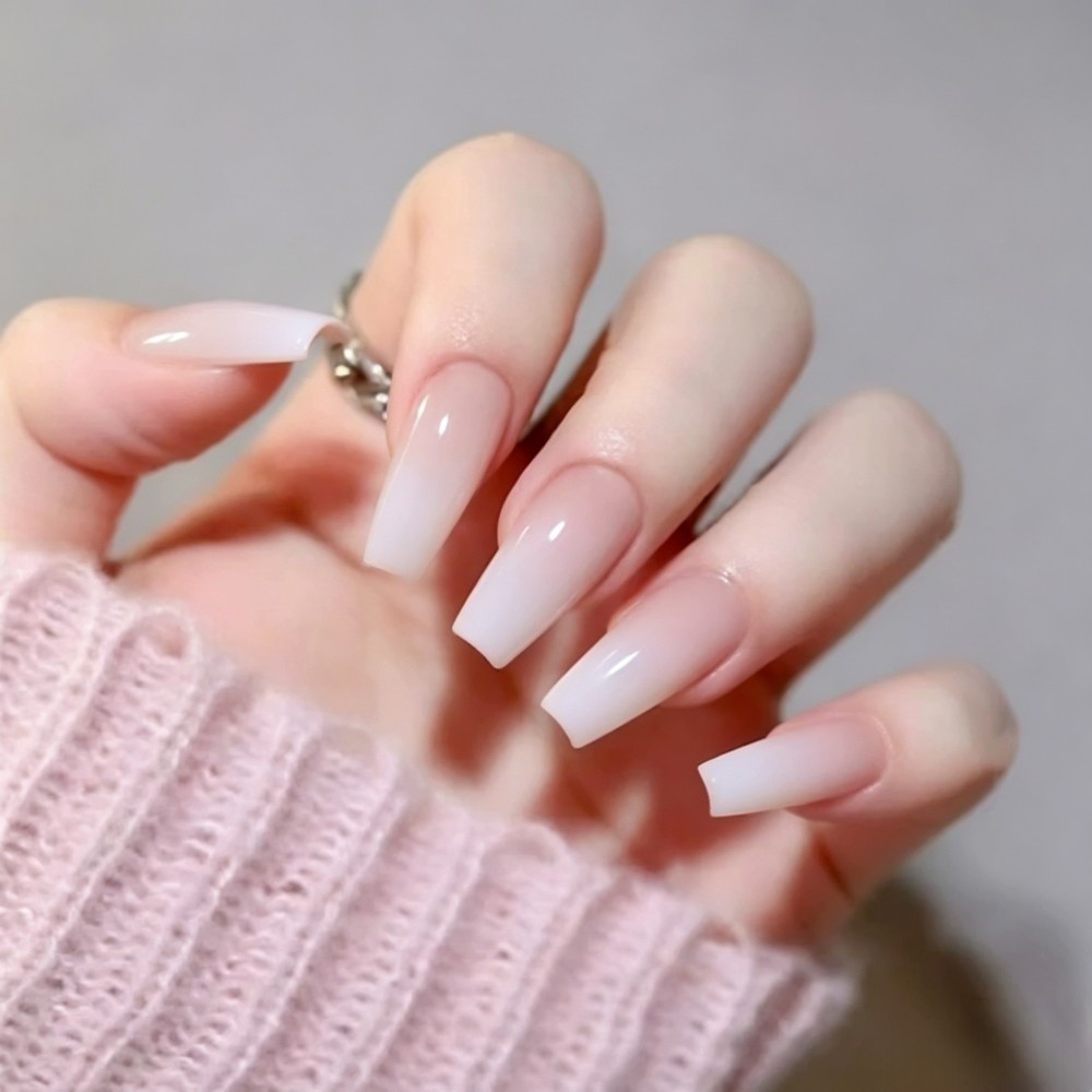 24 Stück/Box Lange Sargförmige – Nail Art Pink Bewertung und Preis